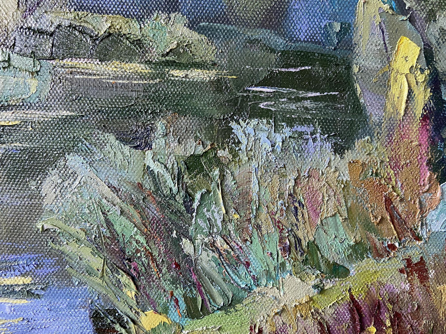 Oil painting Summer coast Gaponchenko Ivan Ivanovich