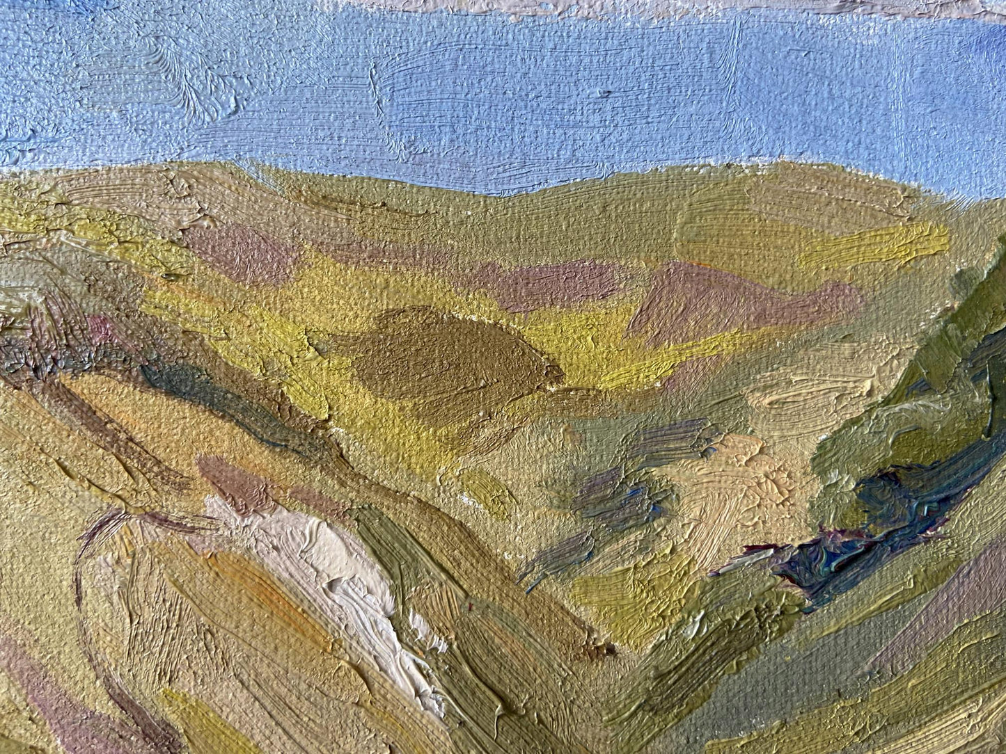 It's Sunny in the Mountains portrayed in oil by Ivan Ivanovich Gaponchenko