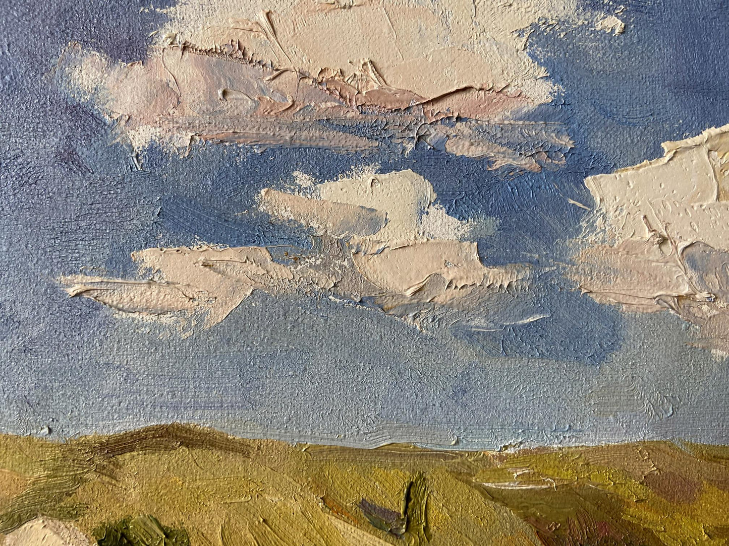 Ivan Ivanovich Gaponchenko's oil painting portrays the sunlit beauty of mountains