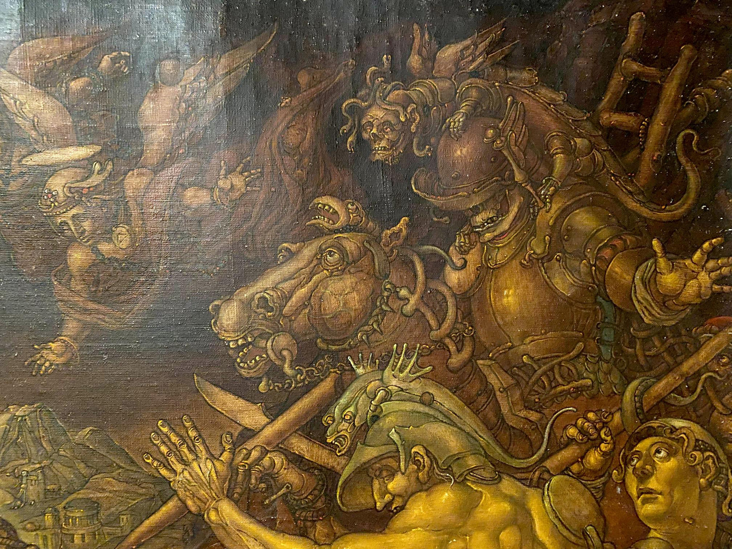 Oil painting Carrying the cross Oleg Litvinov