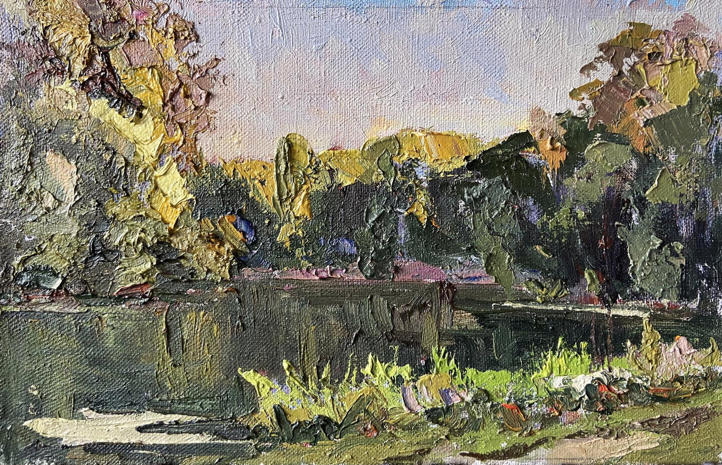 Oil painting It is getting dark Gaponchenko Ivan Ivanovich