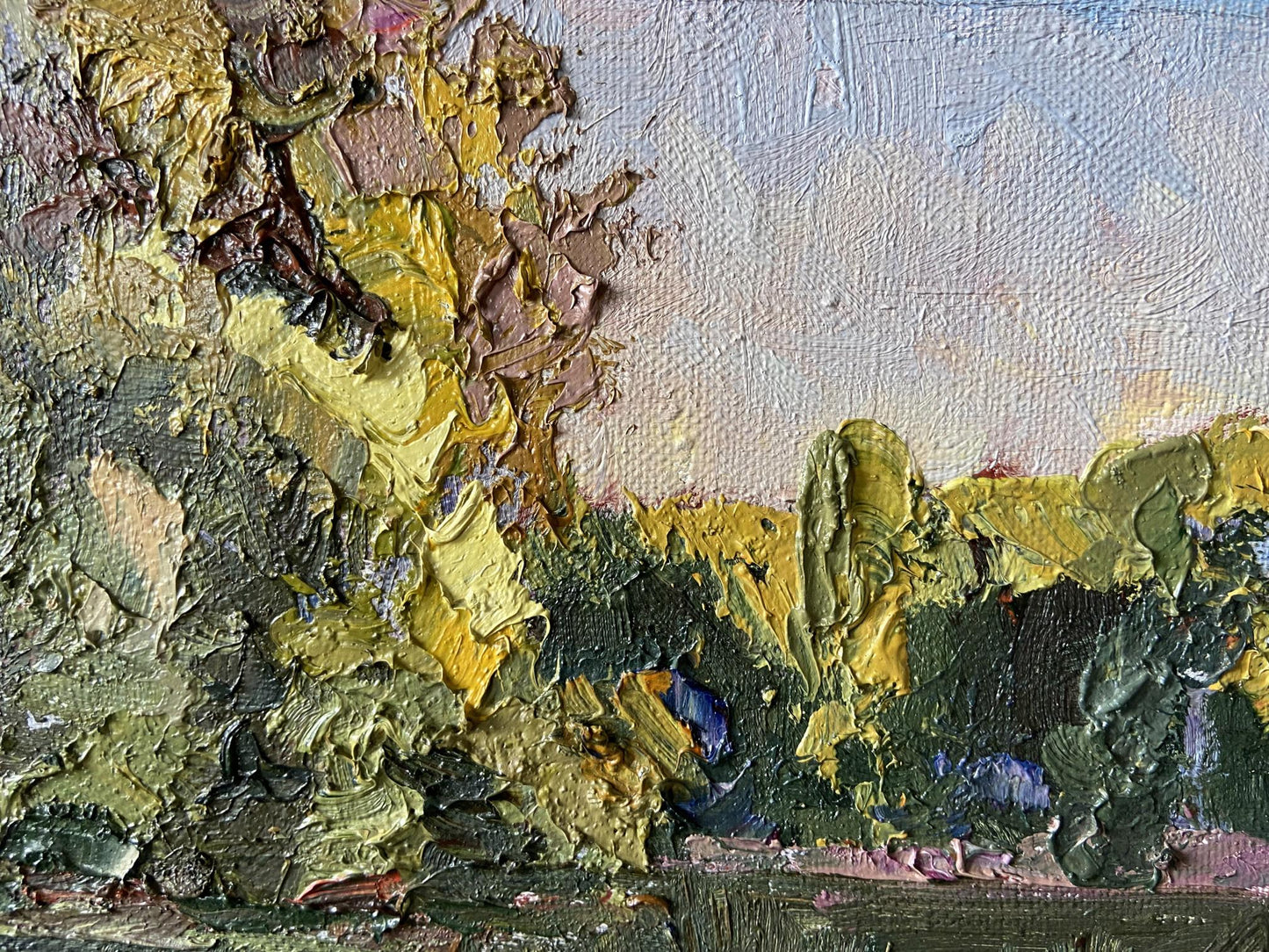 Oil painting It is getting dark Gaponchenko Ivan Ivanovich