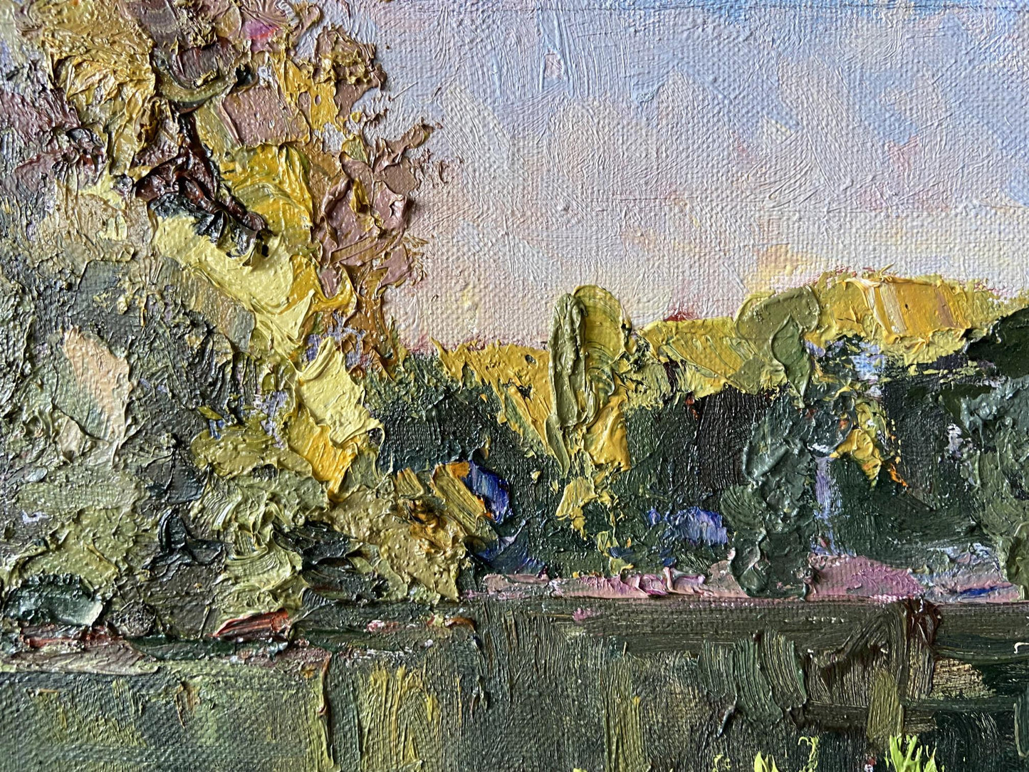 Oil painting It is getting dark Gaponchenko Ivan Ivanovich