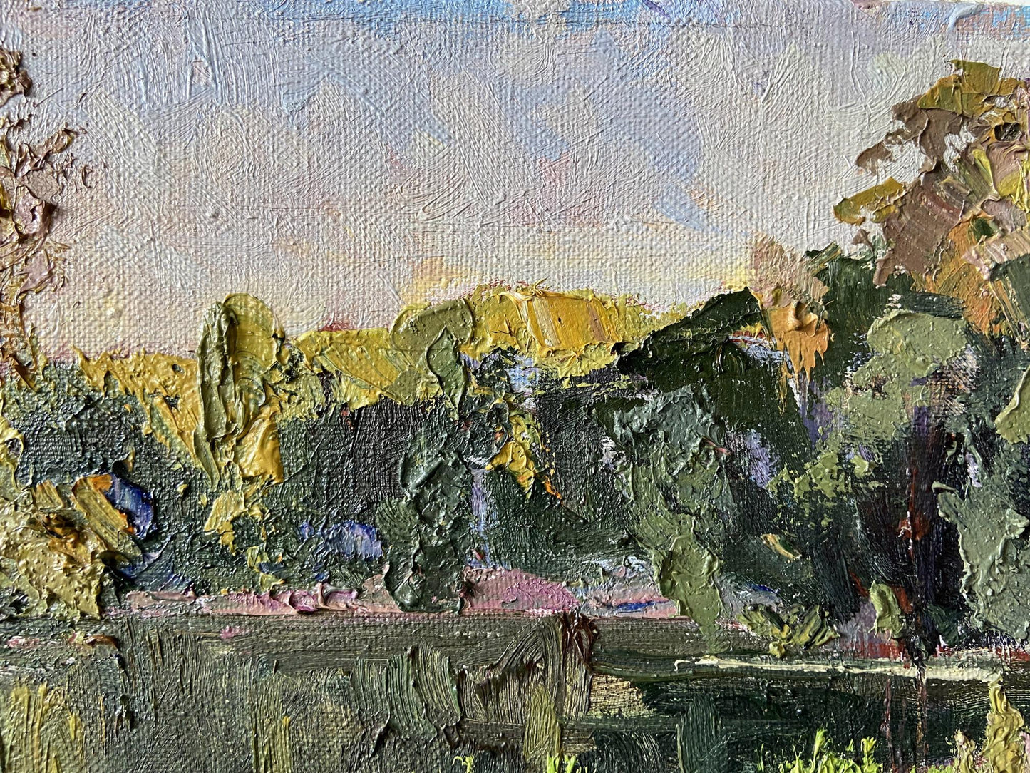 Oil painting It is getting dark Gaponchenko Ivan Ivanovich