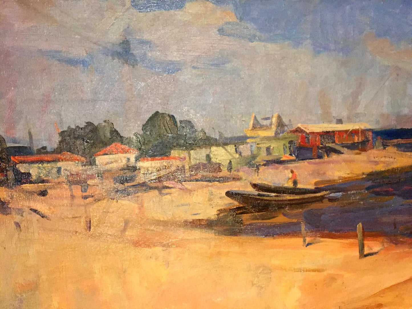 Oil painting Sailboats Boldyreva Evdokia Gavrilovna
