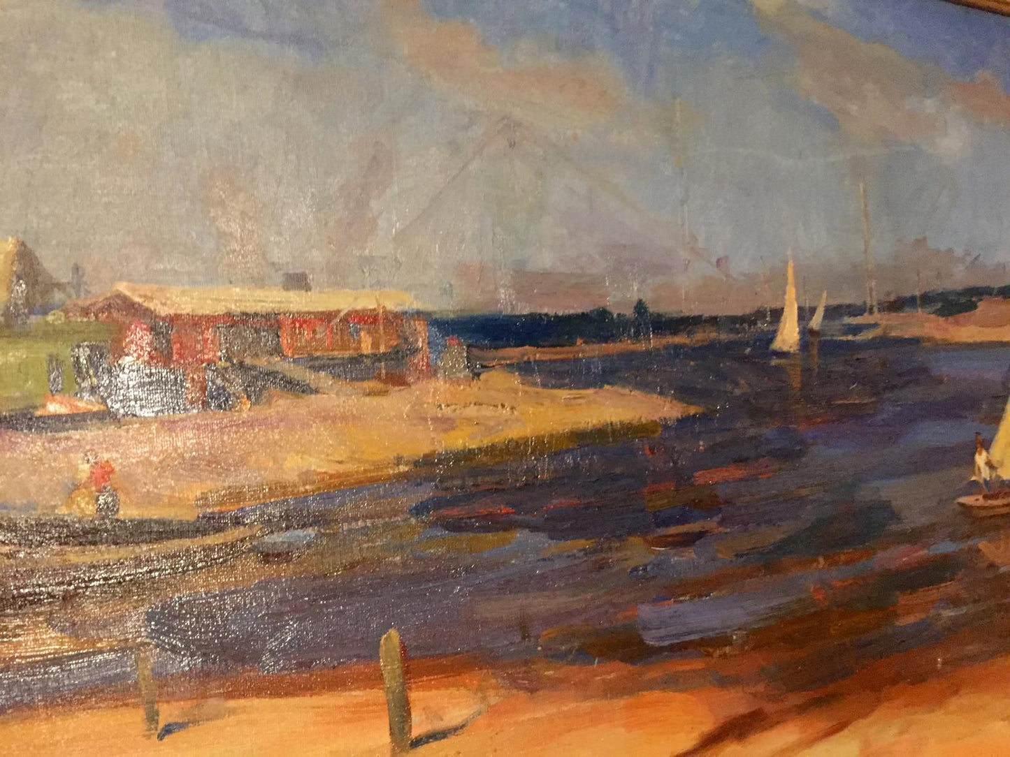 Oil painting Sailboats Boldyreva Evdokia Gavrilovna