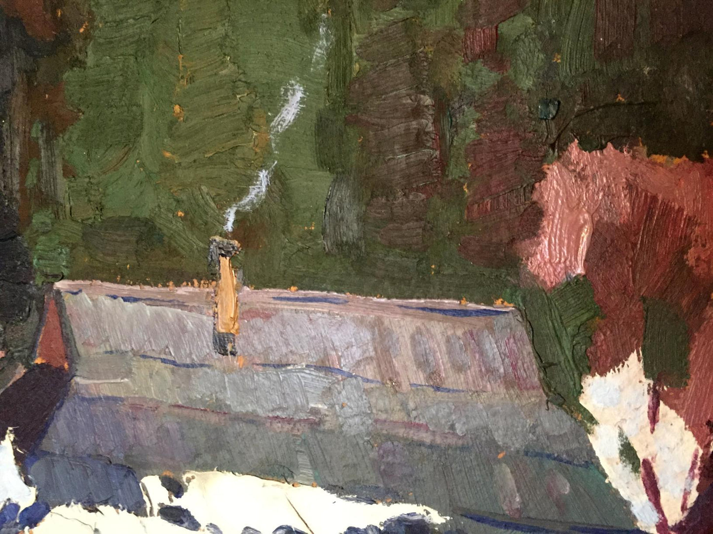 Oil painting Lonely house in the forest Kharchenko Vladimir Ivanovich