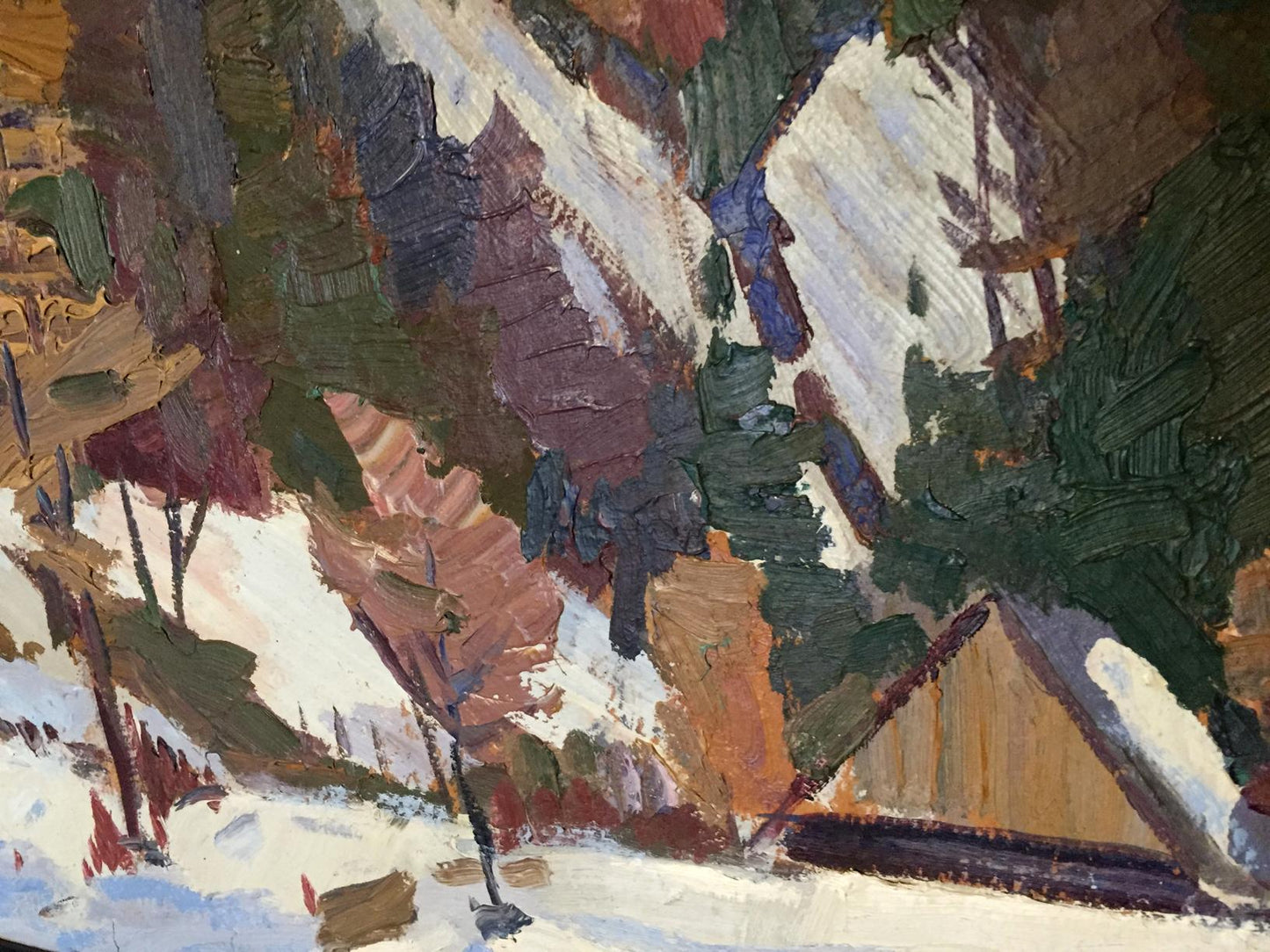 Oil painting Lonely house in the forest Kharchenko Vladimir Ivanovich