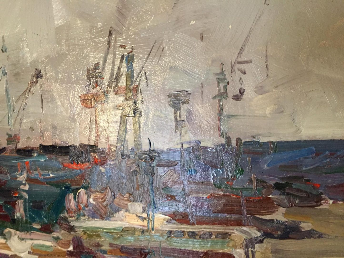 Oil painting Port Victor Nikolayevich Volkov