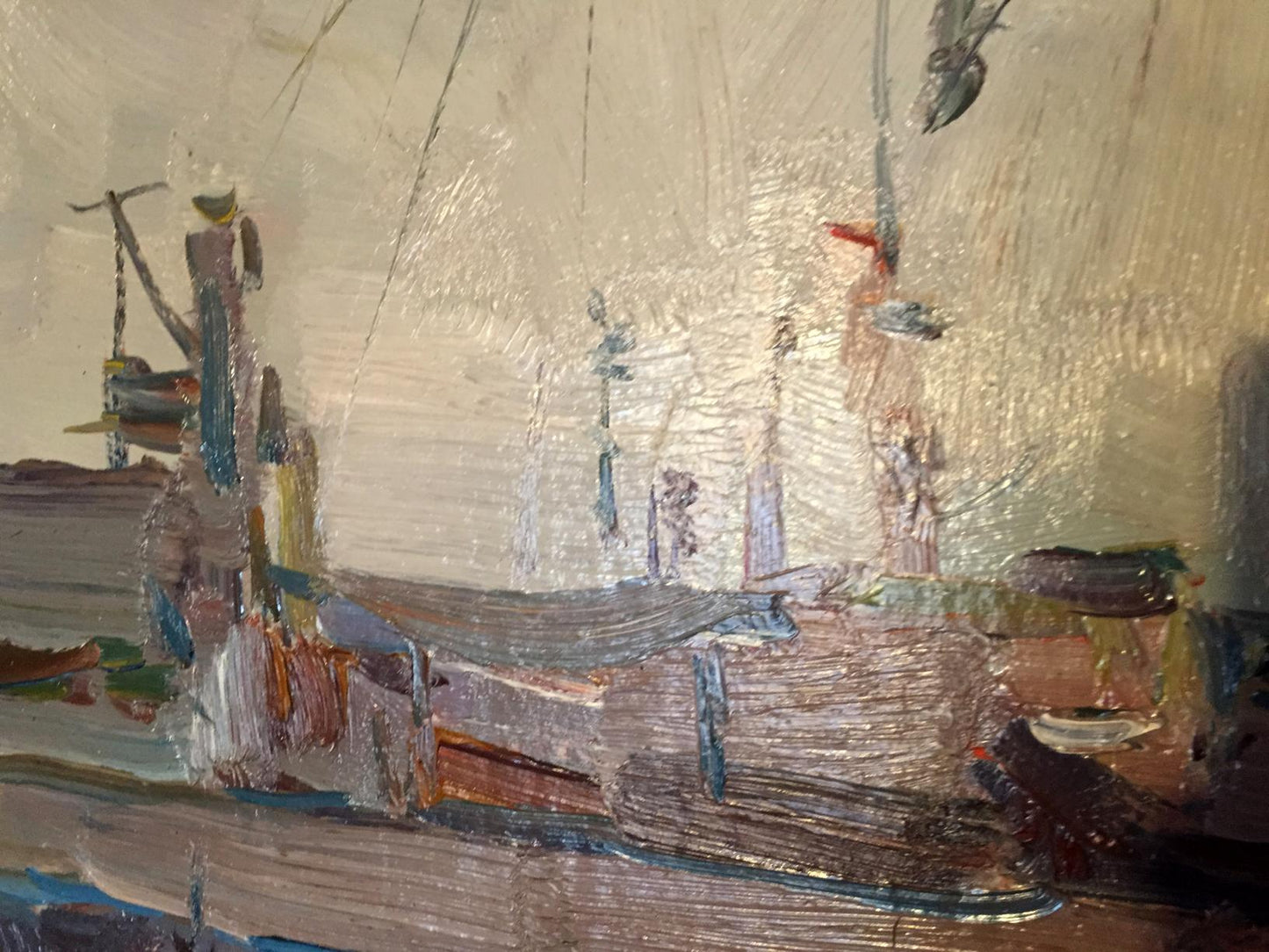 Oil painting Port Victor Nikolayevich Volkov