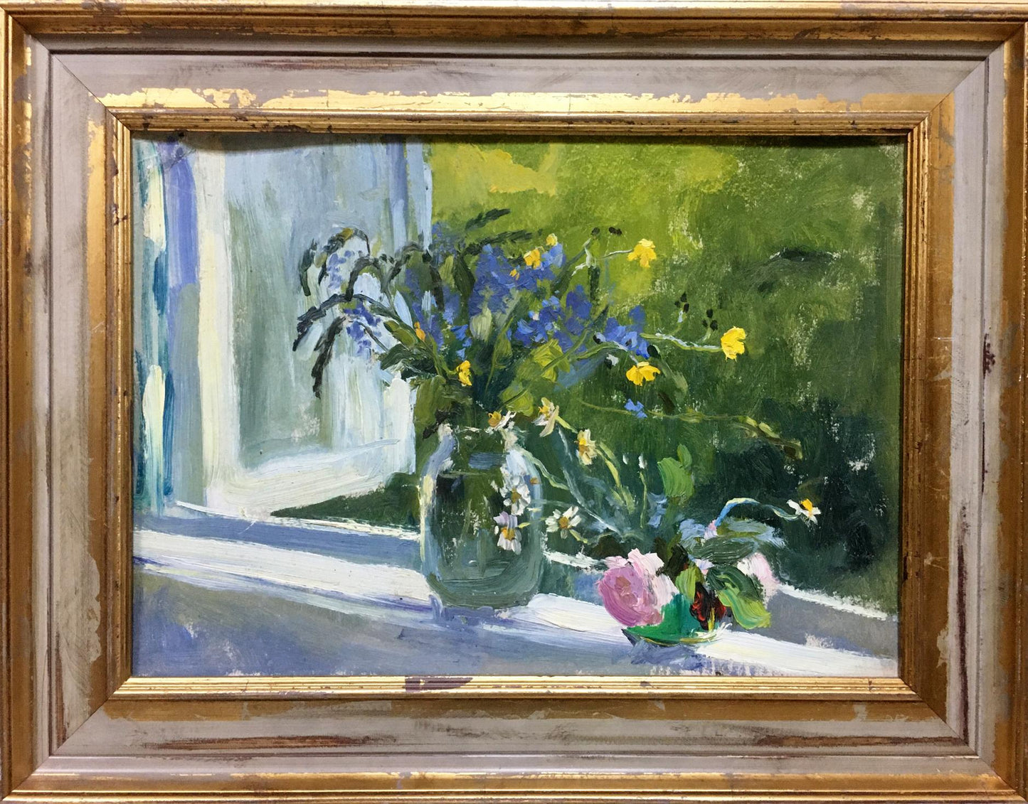 Oil painting Flowers on the window Poplavsky Mikhail Konstantinovich