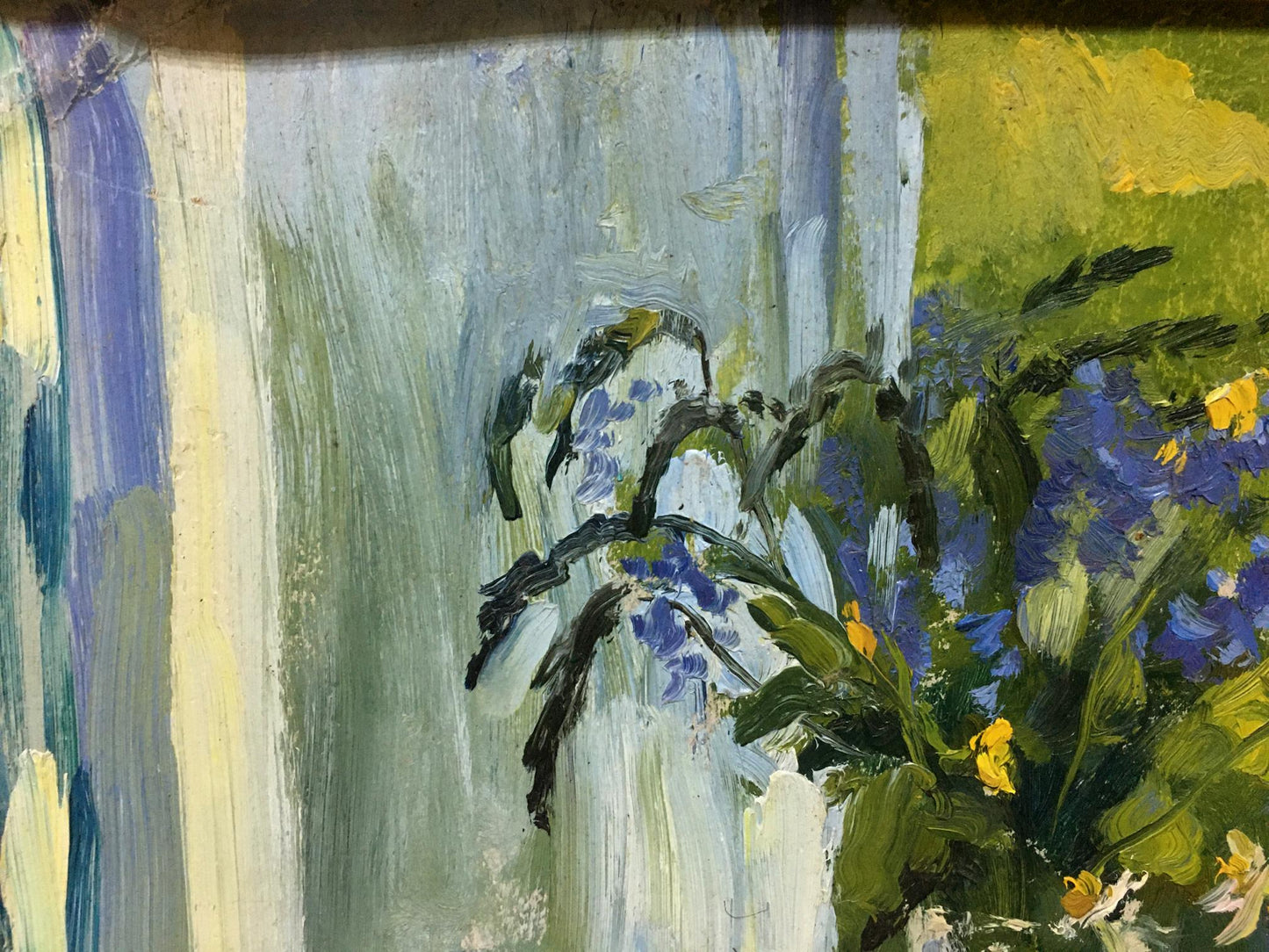 Oil painting Flowers on the window Poplavsky Mikhail Konstantinovich