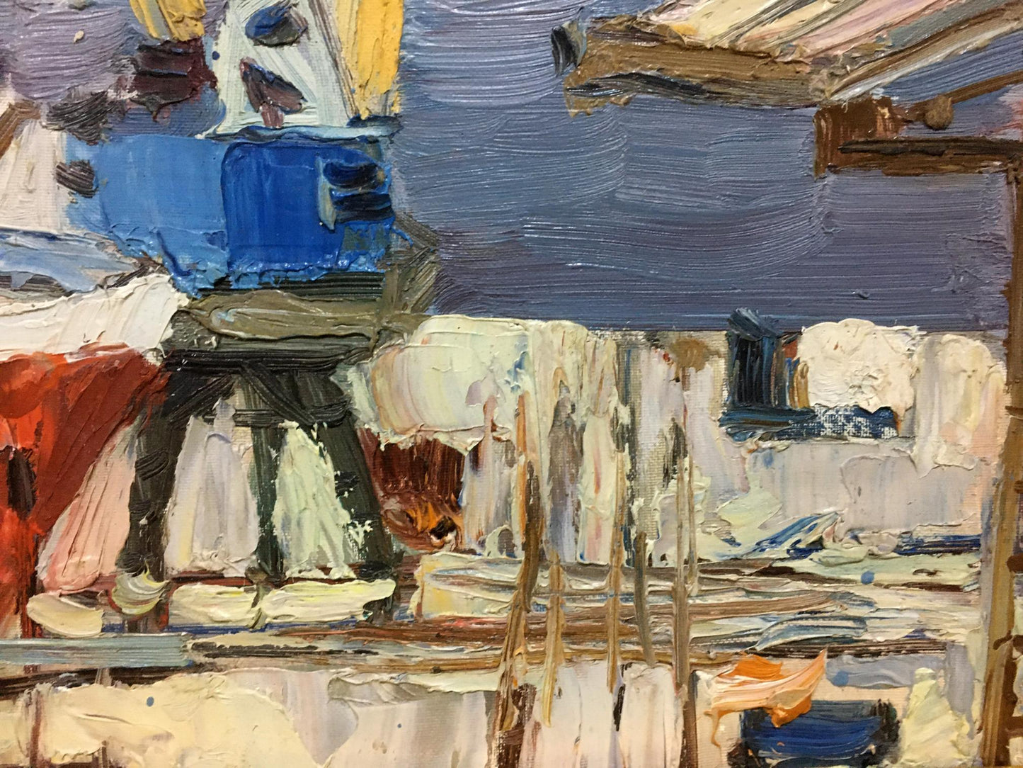 Oil painting Ship port Stolyarenko Petr Kuzmich