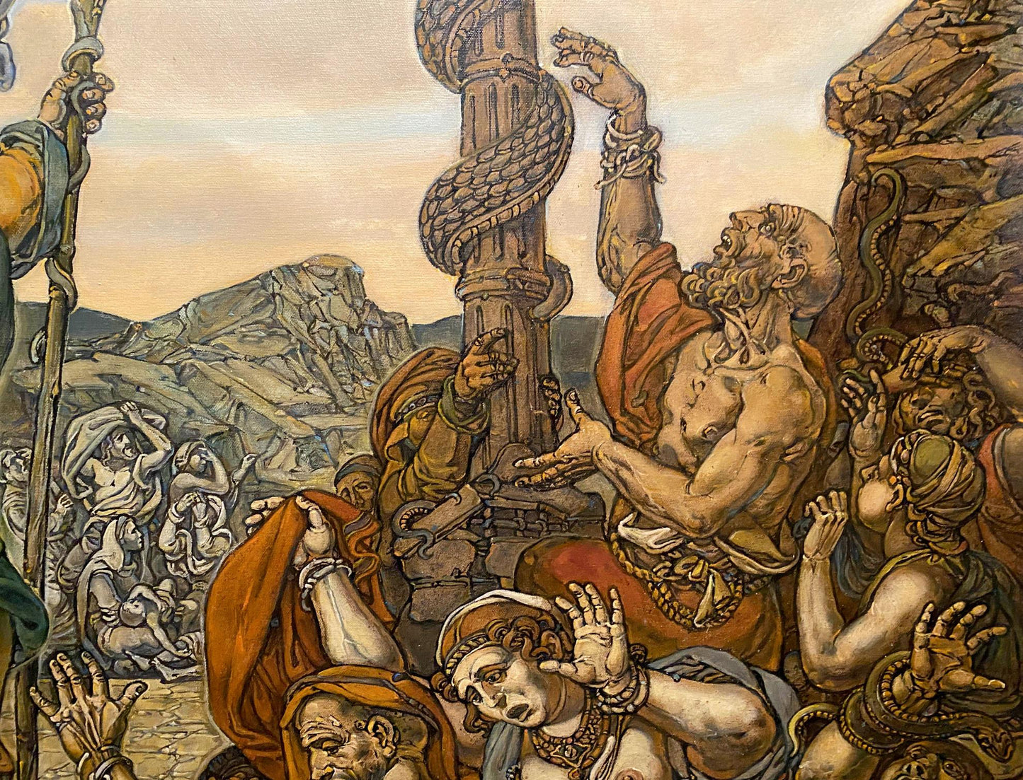 Oil painting Brazen serpent Litvinov Oleg Arkad'yevich