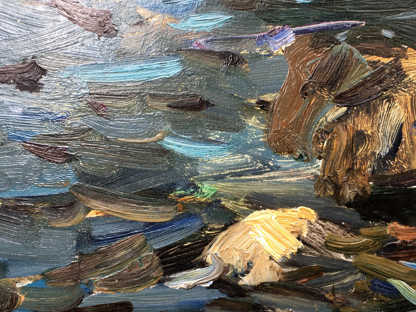 Oil painting Reeds Zakharov Fedor Zakharovich