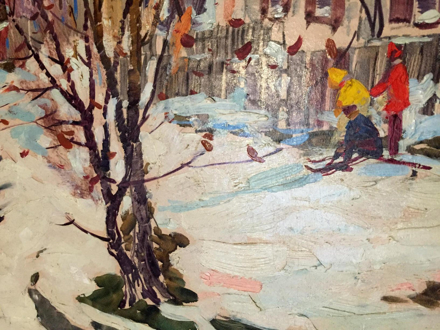 Oil painting First snow