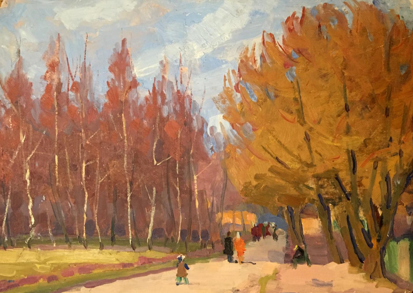 Oil painting Golden forest Khrustalenko Nikolay Aleksandrovich