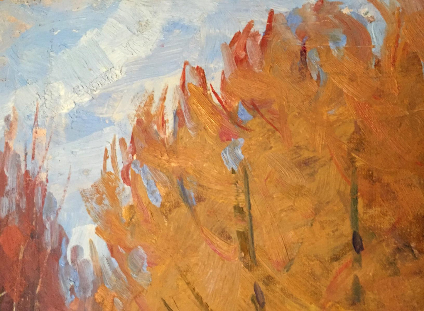 Oil painting Golden forest Khrustalenko Nikolay Aleksandrovich