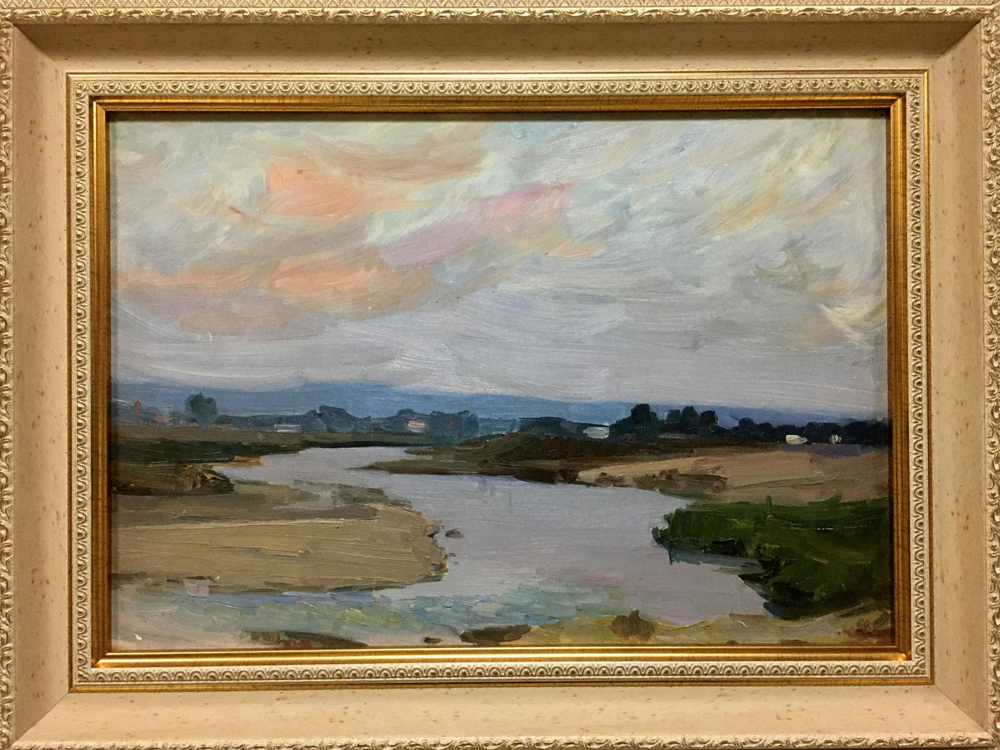 Oil painting River flows Trokhimenko Karpo Demyanovych