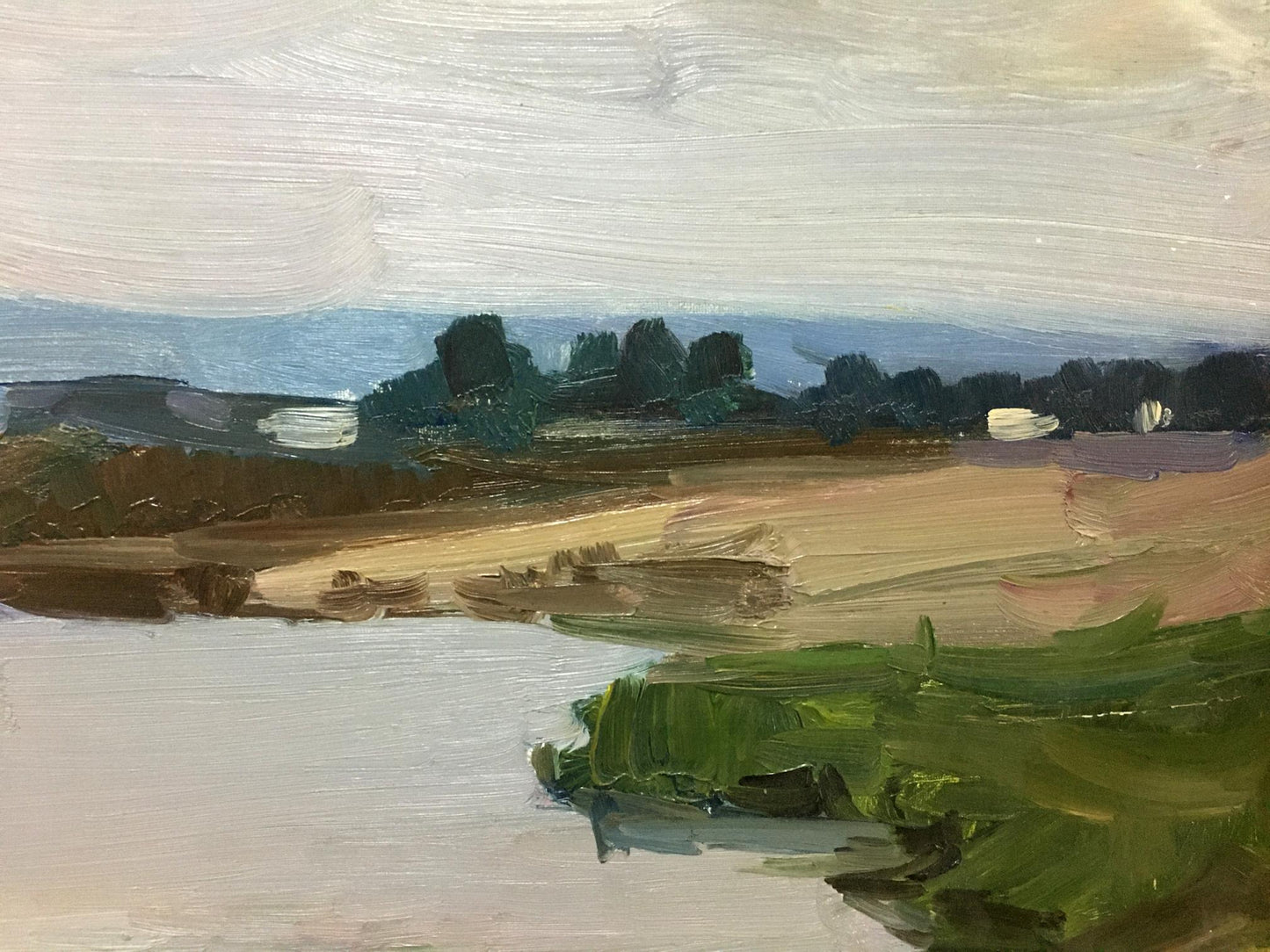 Oil painting River flows Trokhimenko Karpo Demyanovych
