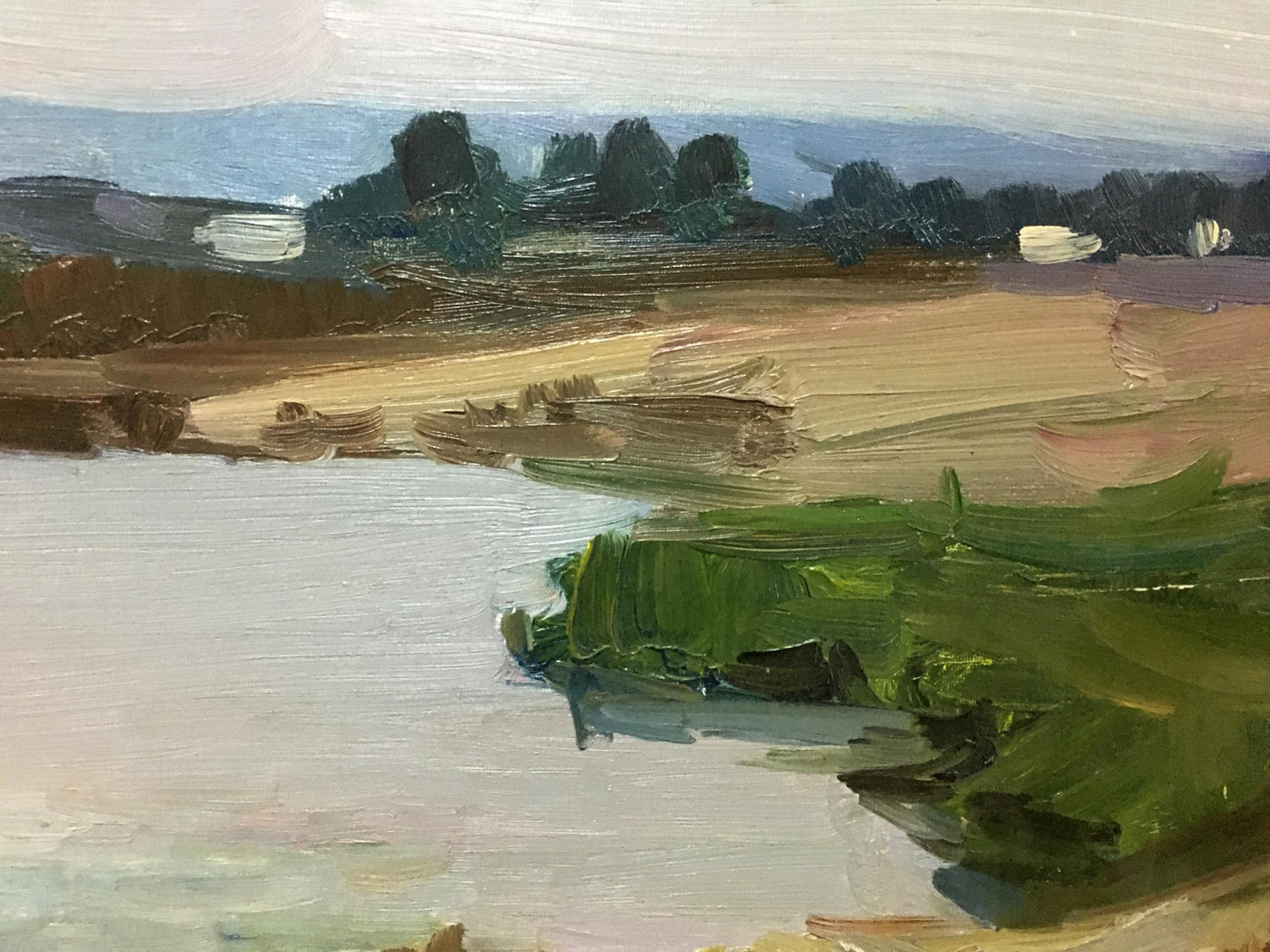 Oil painting River flows Trokhimenko Karpo Demyanovych