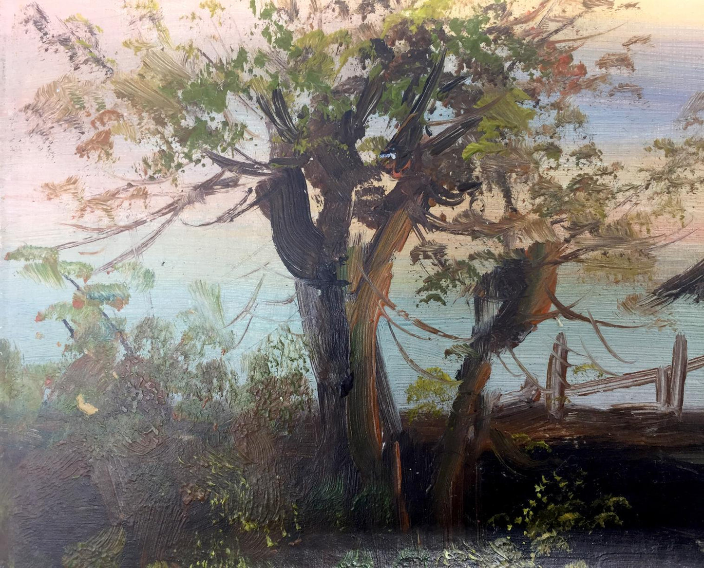 Oil painting House in the swamp