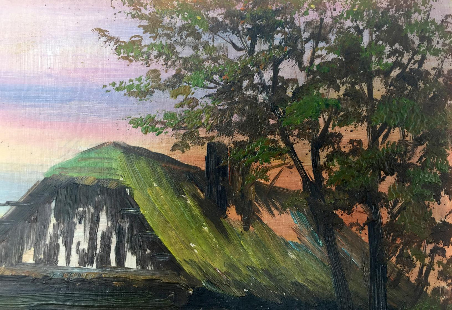 Oil painting House in the swamp