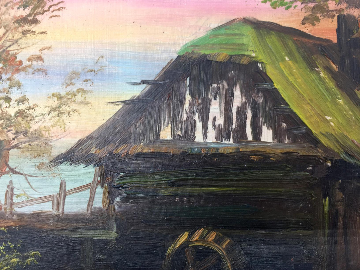 Oil painting House in the swamp