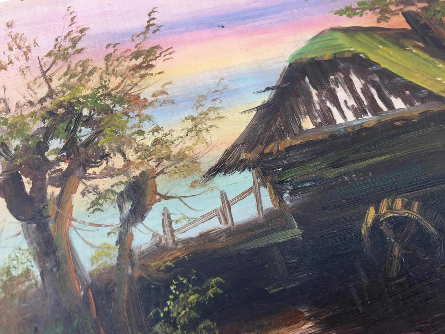Oil painting House in the swamp