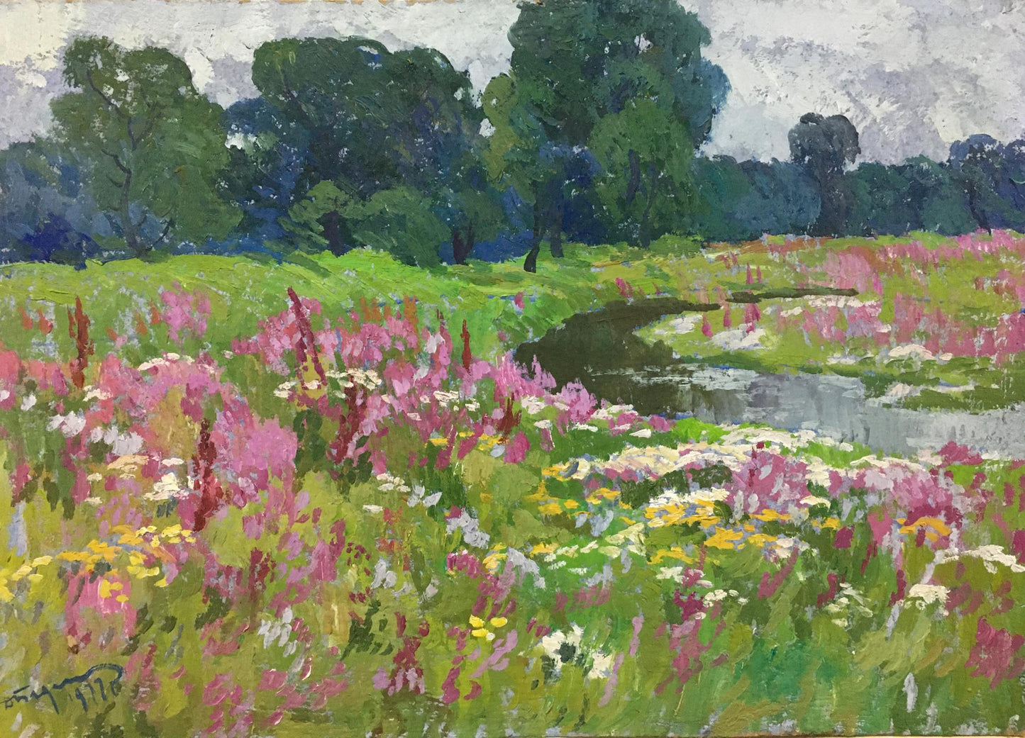 Oil painting Loot blooms Bednoshey Daniil Panteleyevich