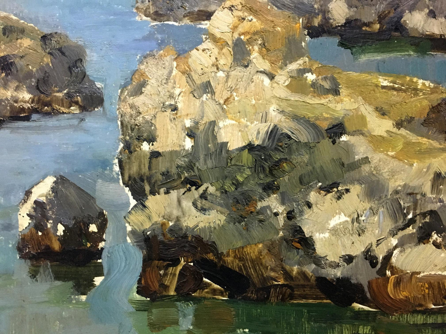 Oil painting Cliffs in the bay Stremsky Alexander Ivanovich
