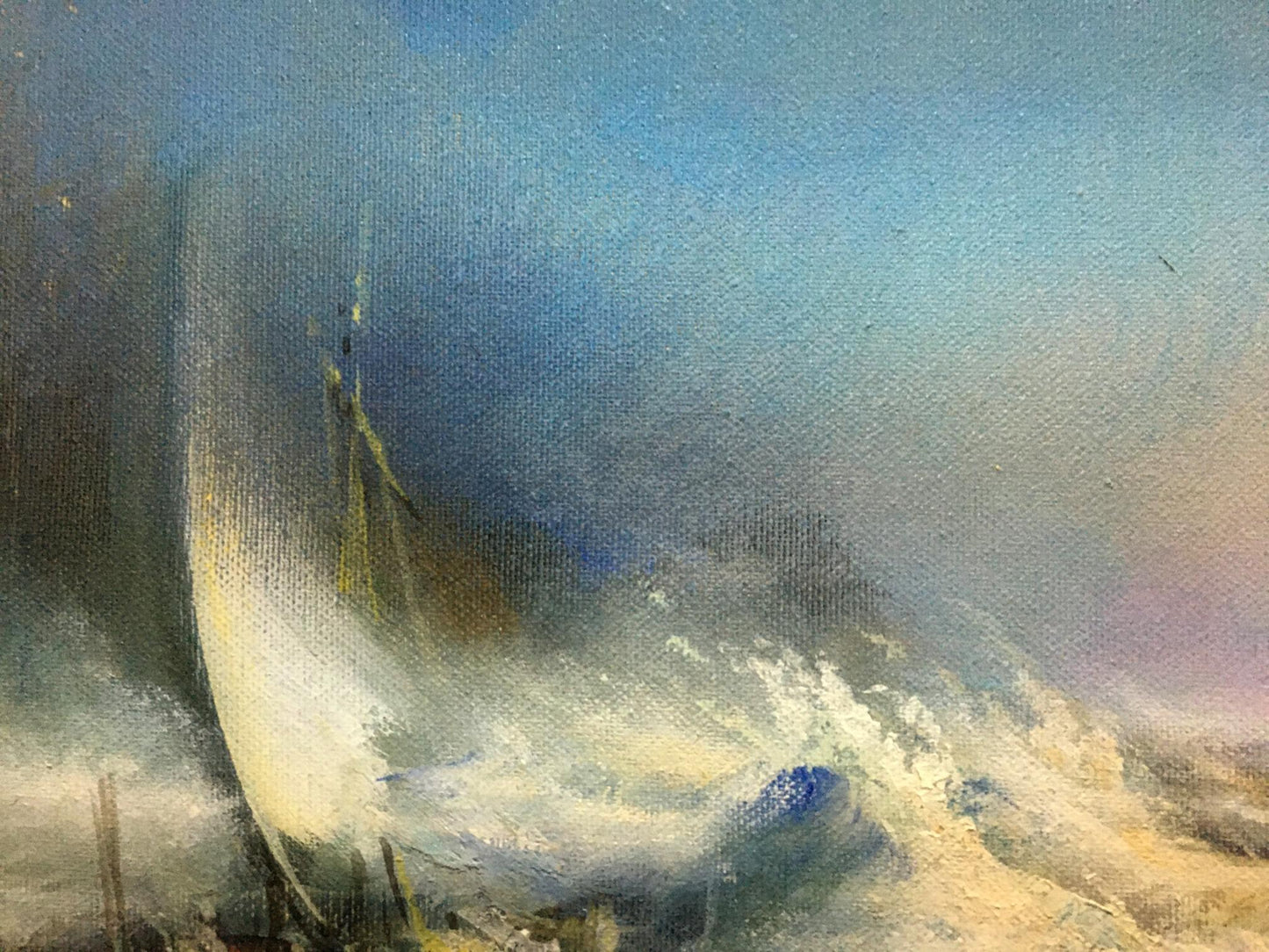 Oil painting Moonlit night at sea Vladimir Zebek