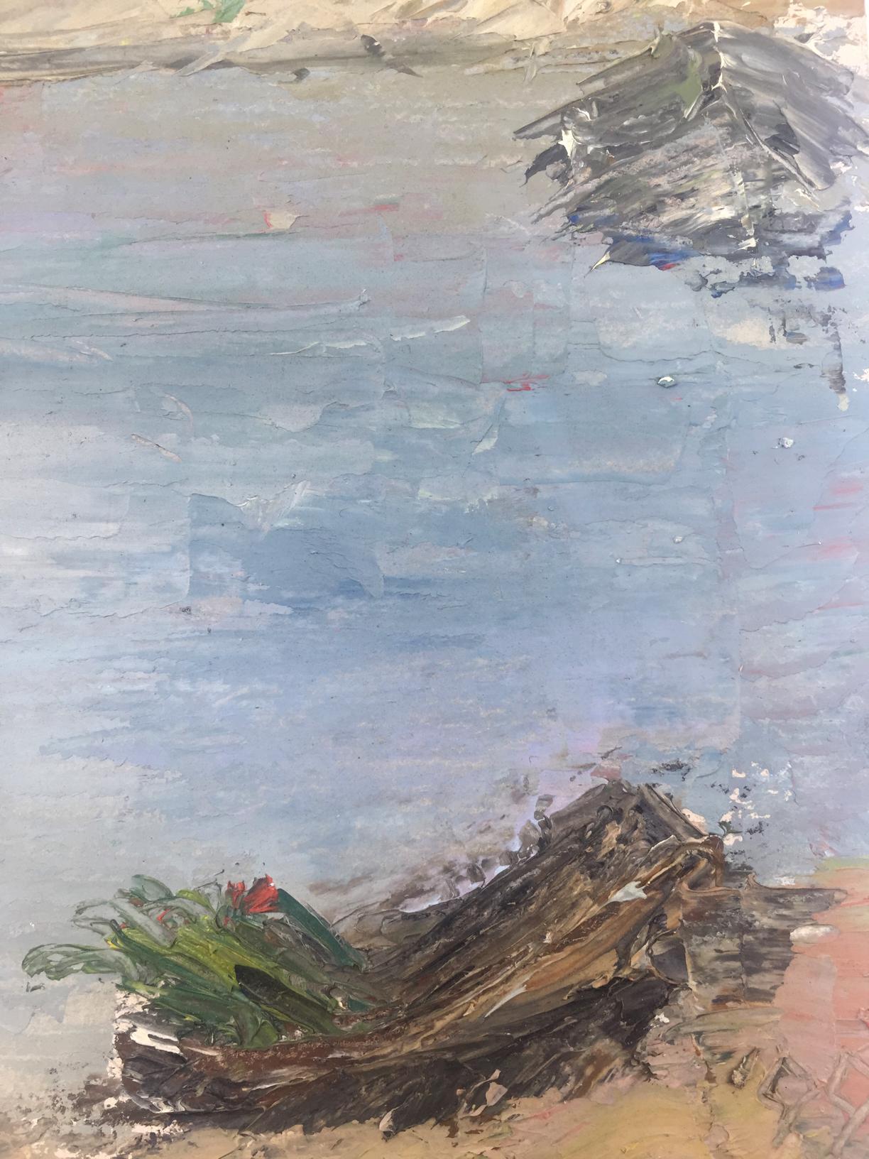 Oil painting River original picture painter