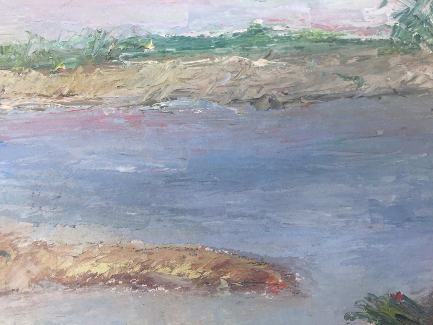 Oil painting River original picture painter
