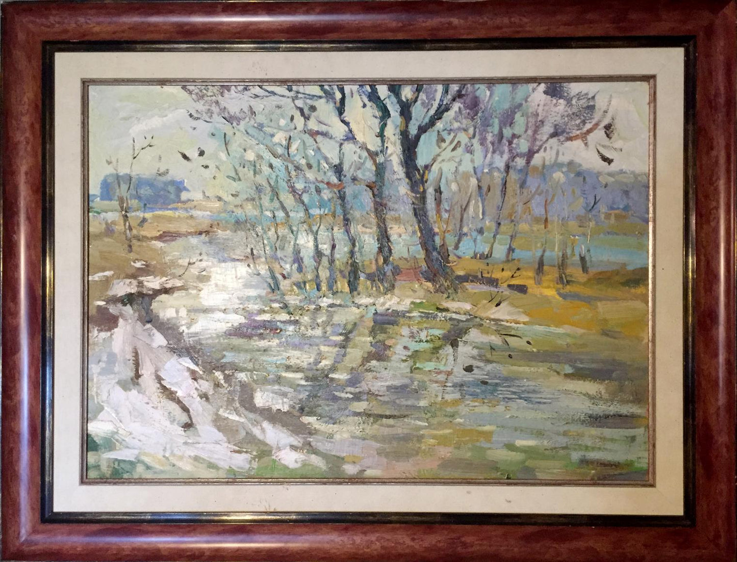 Oil painting Early spring Egorov Boris Kuzmich