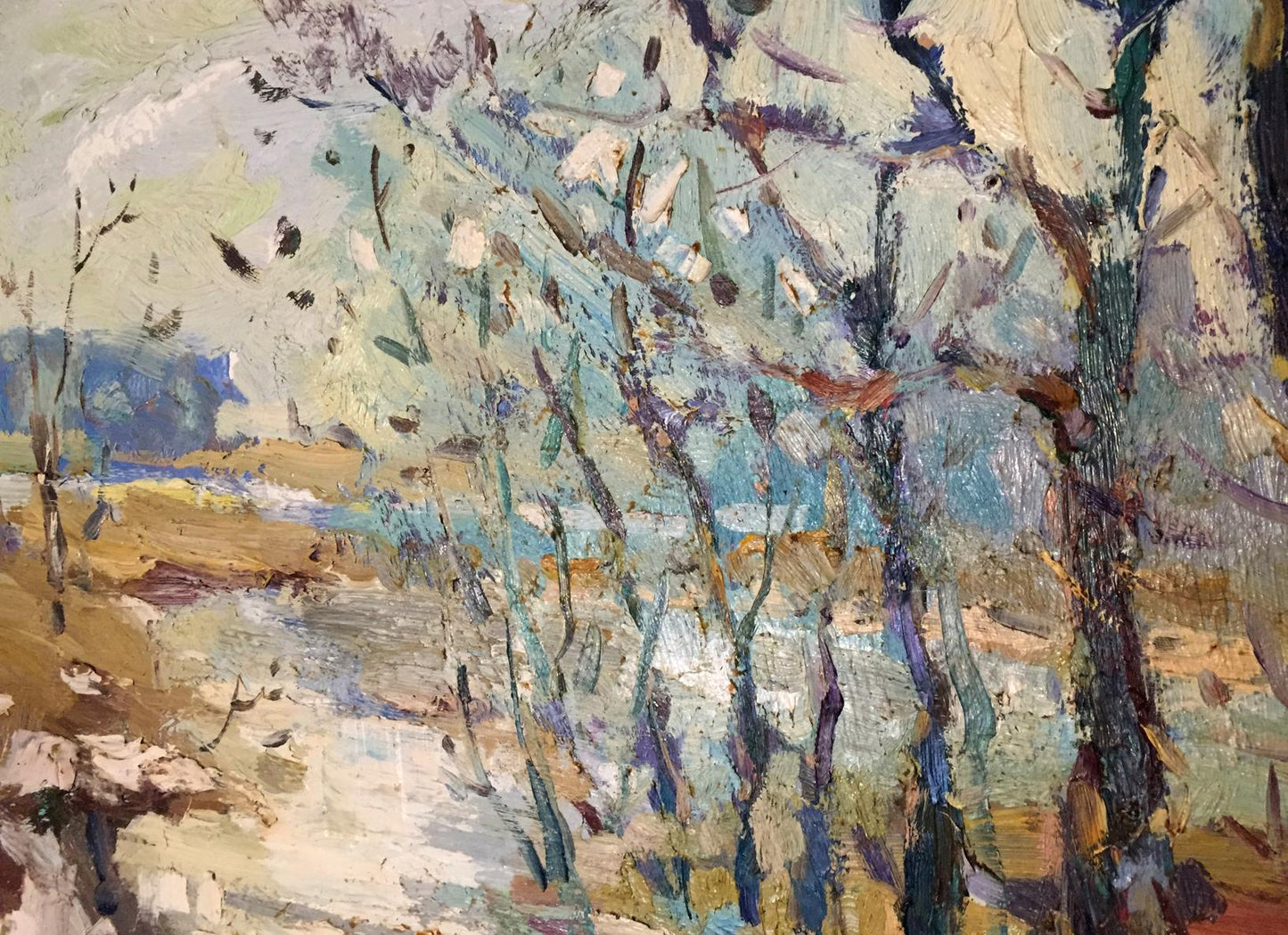 Oil painting Early spring Egorov Boris Kuzmich