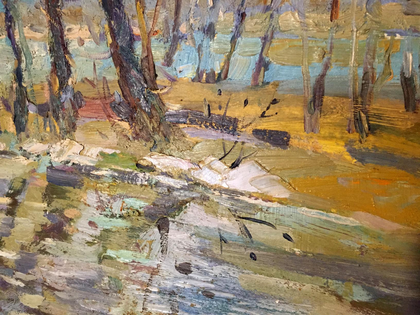 Oil painting Early spring Egorov Boris Kuzmich