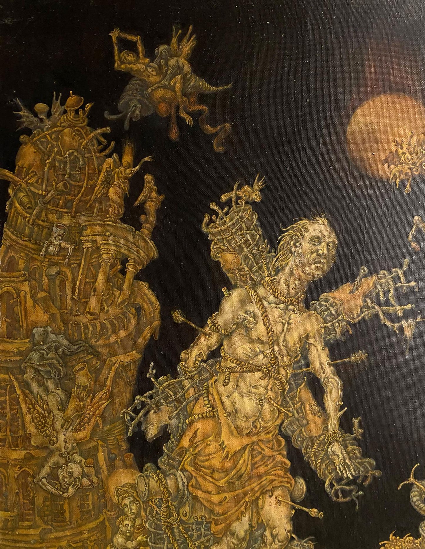 Oil painting 20th century apocalypse. Saint Sebastian Litvinov Oleg Arkad'yevich
