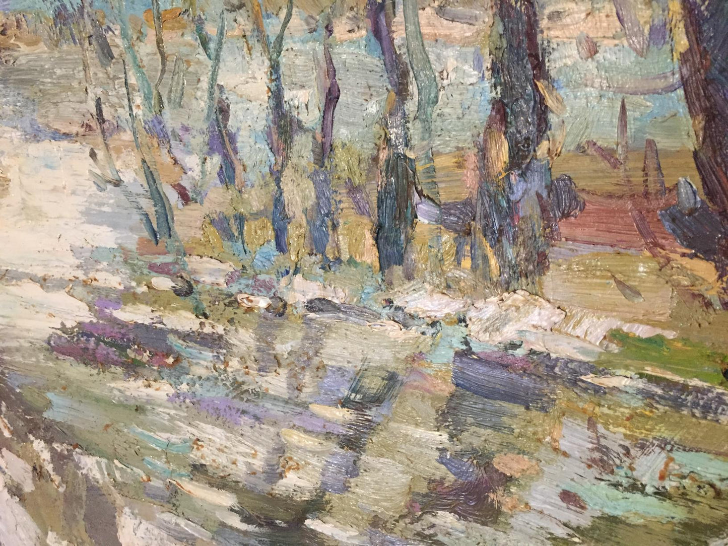 Oil painting Early spring Egorov Boris Kuzmich