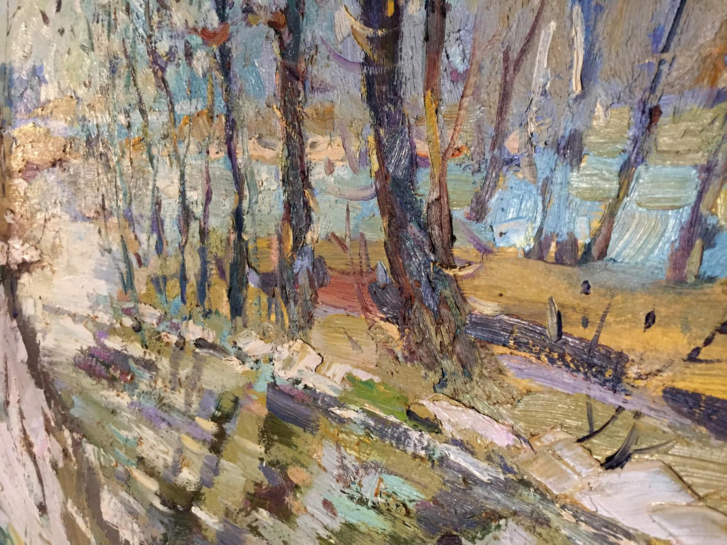 Oil painting Early spring Egorov Boris Kuzmich
