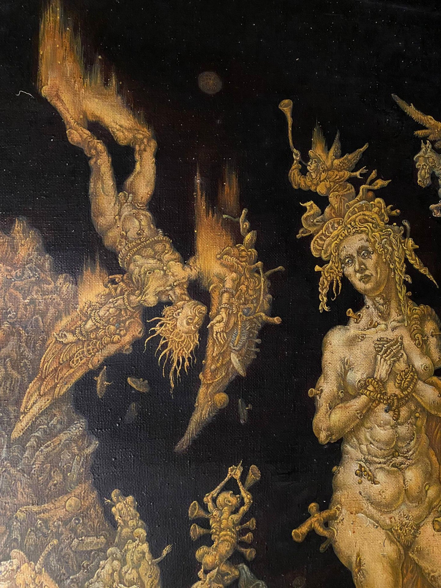 Oil painting 20th century apocalypse. Saint Catherine Litvinov Oleg Arkad'yevich