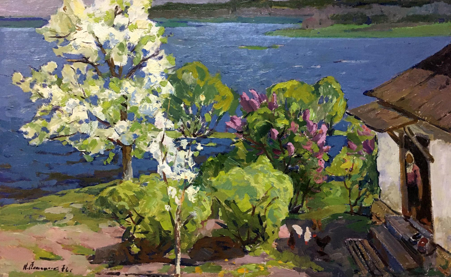 Oil painting Spring in Sednev Potapenko Andrey Ilyich