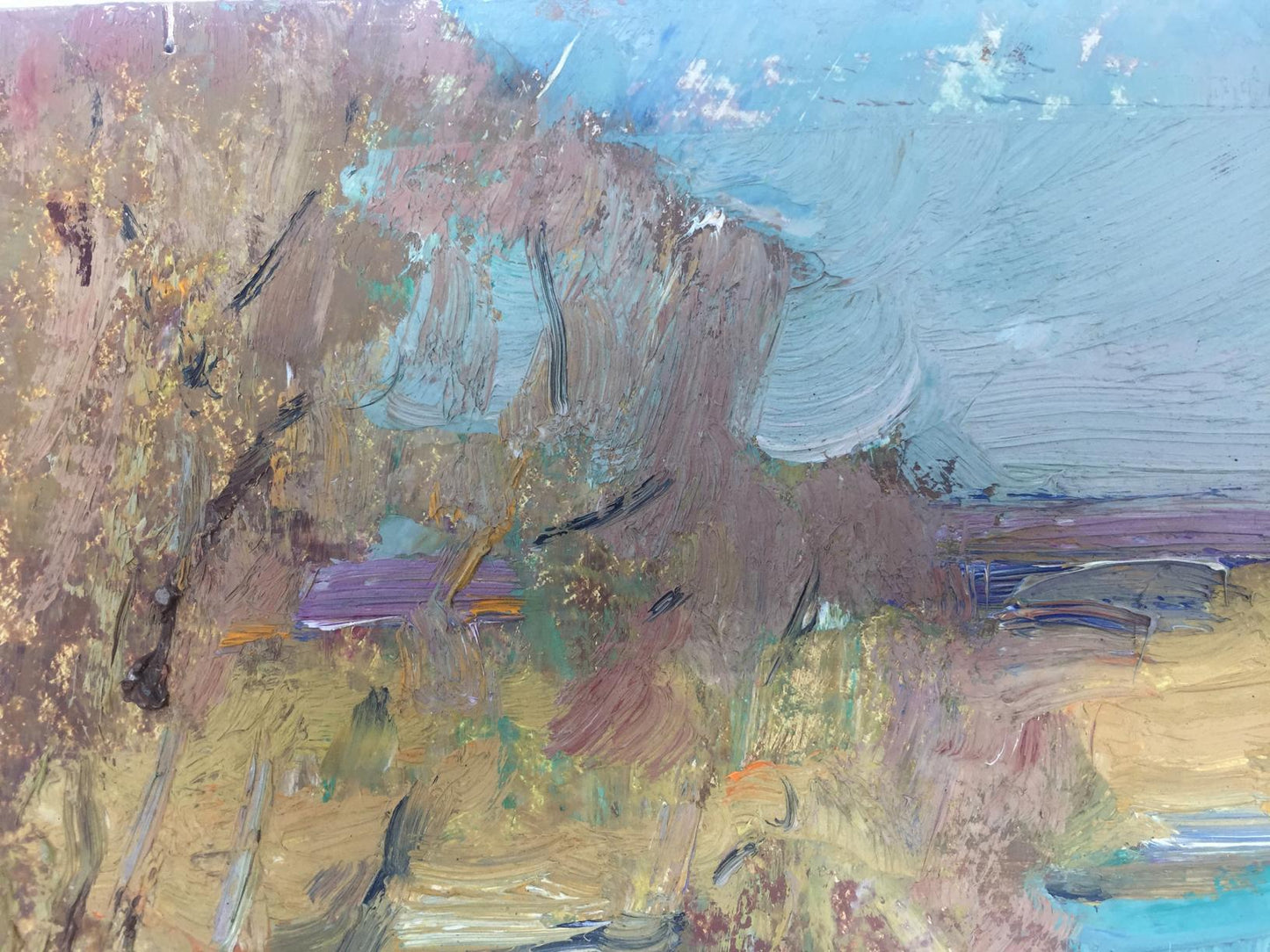 Oil painting River Viktor Grigor'yevich Sevast'yanov