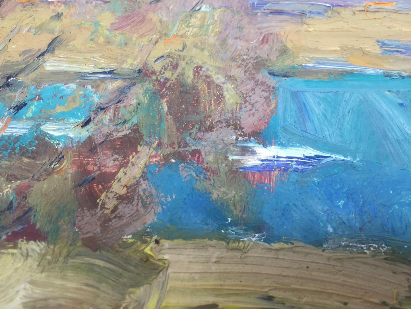 Oil painting River Viktor Grigor'yevich Sevast'yanov