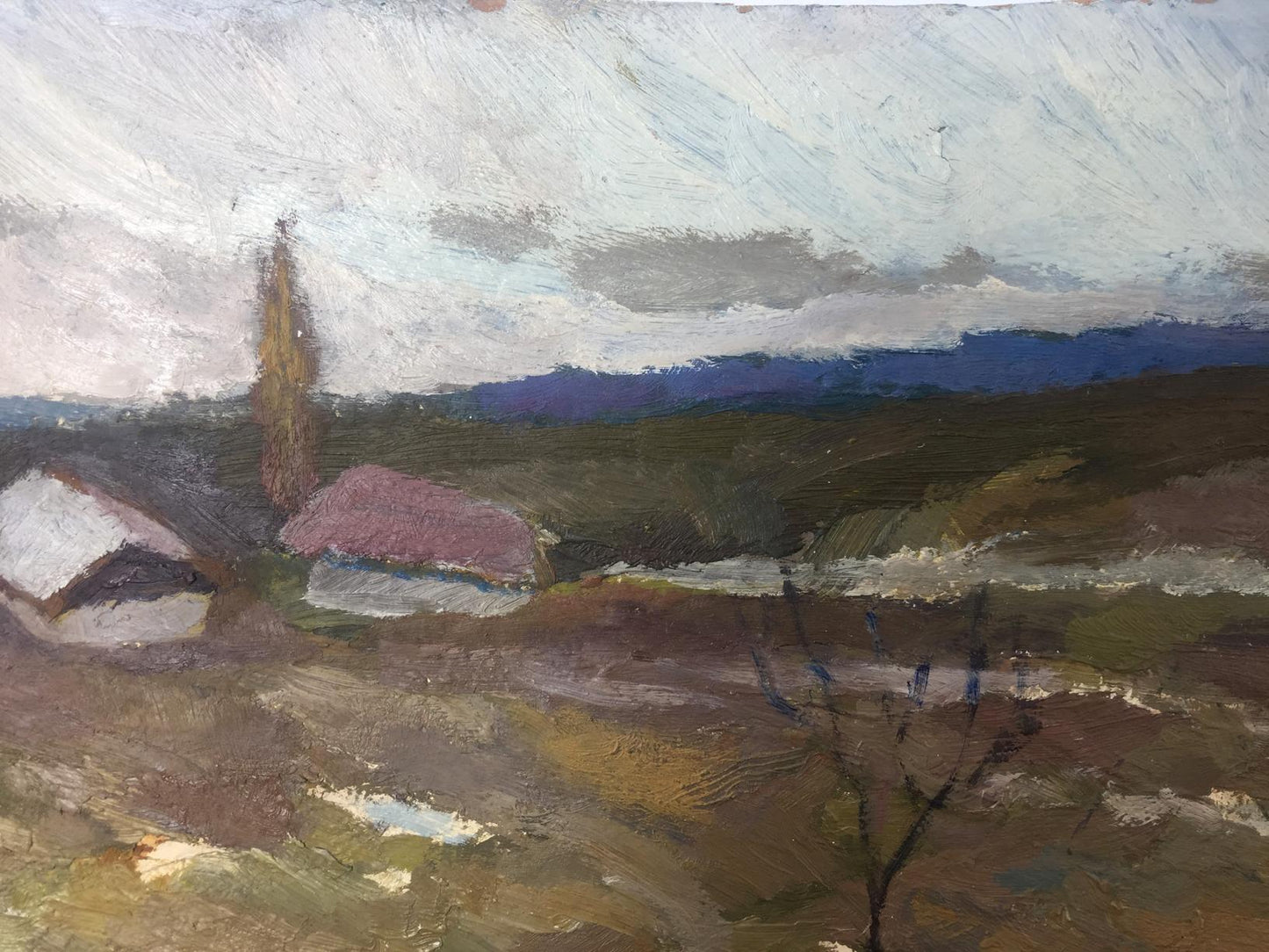 Oil painting Music of autumn