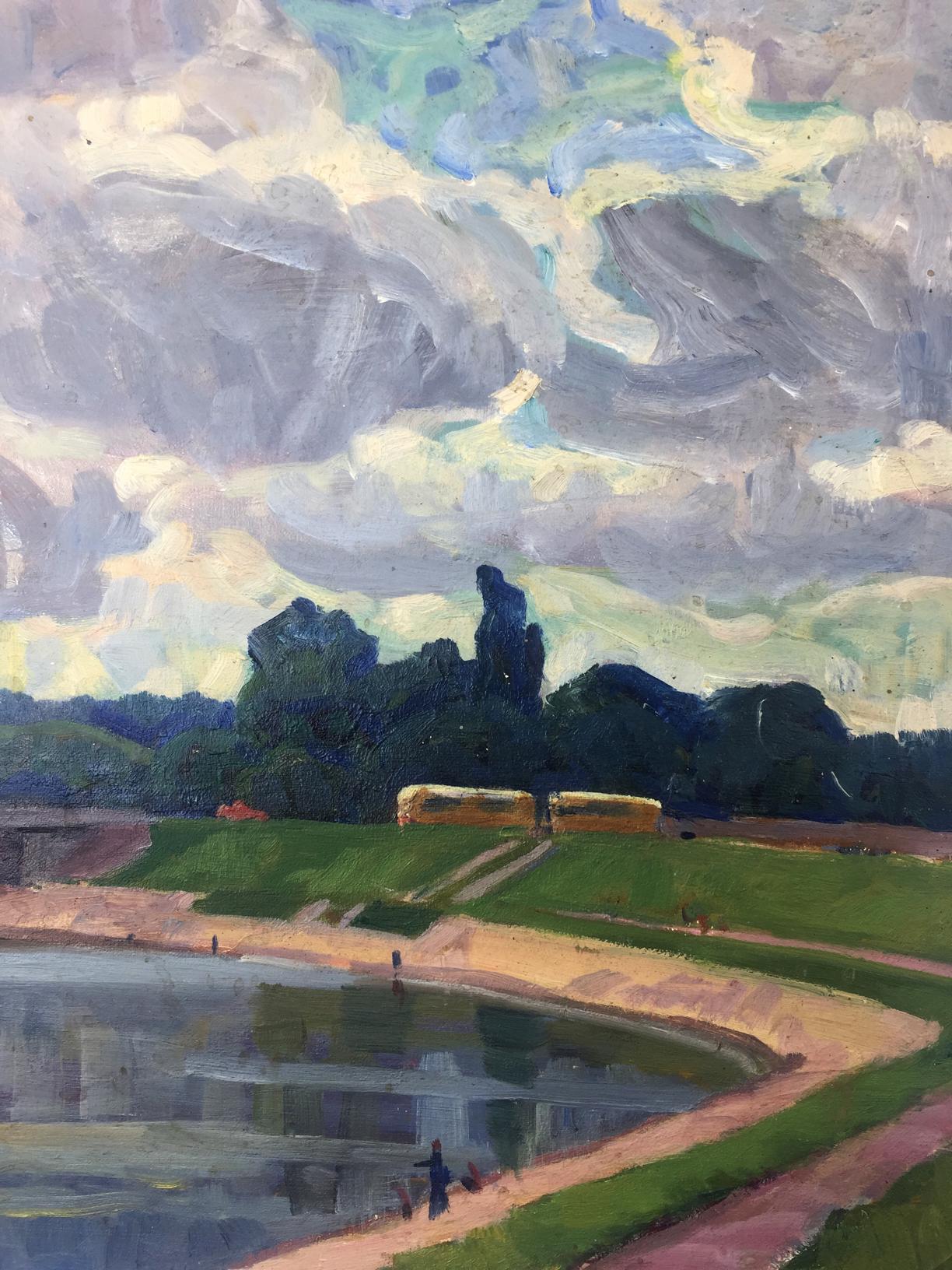 Oil painting Village Rusanovka Khrustalenko Nikolay Alexandrovich
