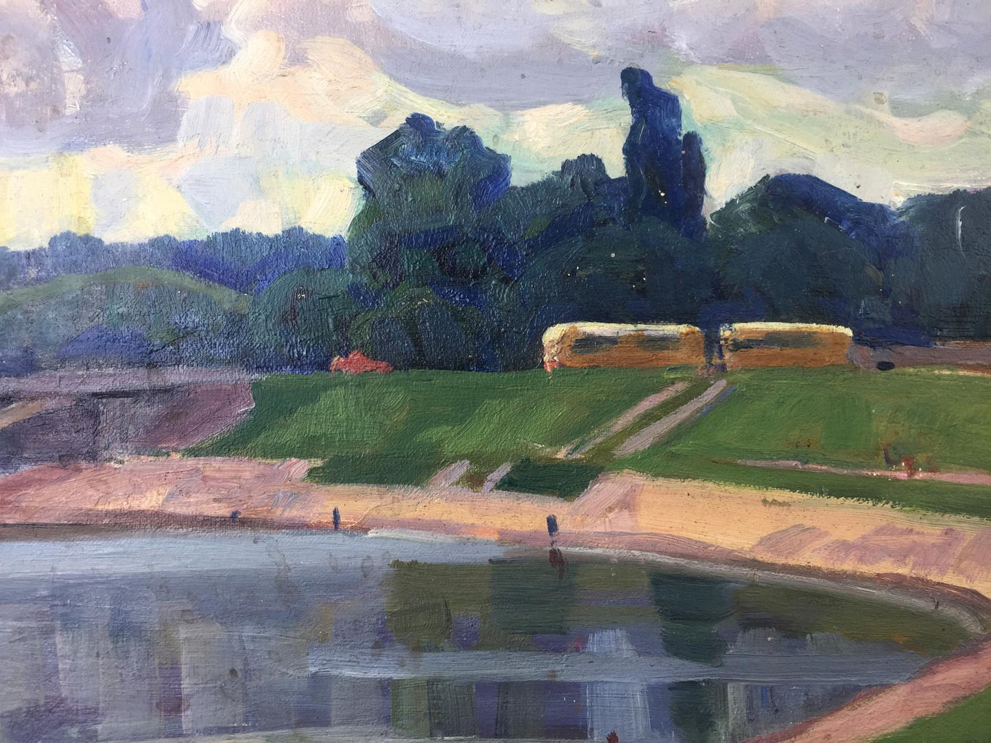 Oil painting Village Rusanovka Khrustalenko Nikolay Alexandrovich