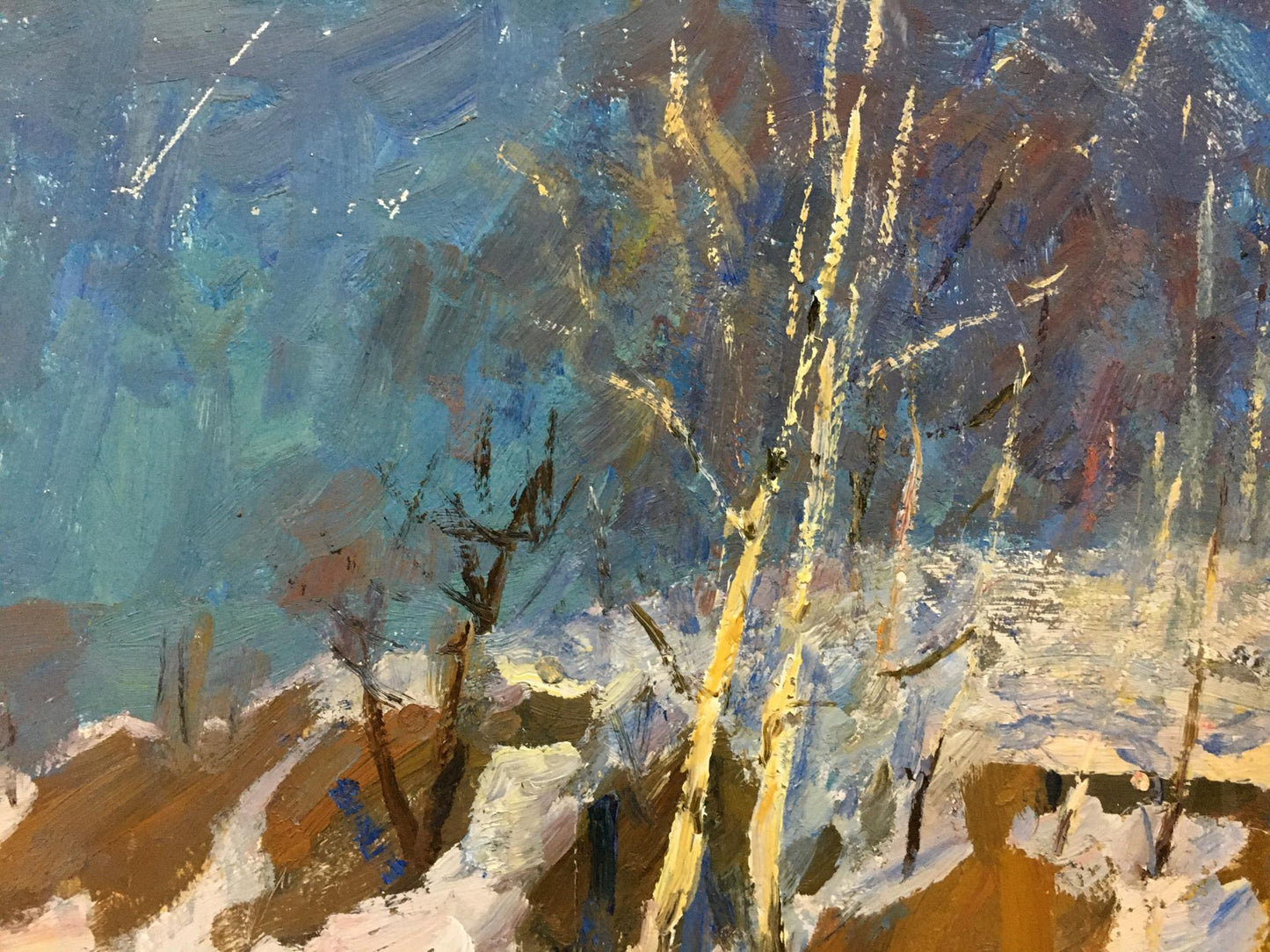 Oil painting Sunny winter Petrashevsky Stanislav Vasilievich