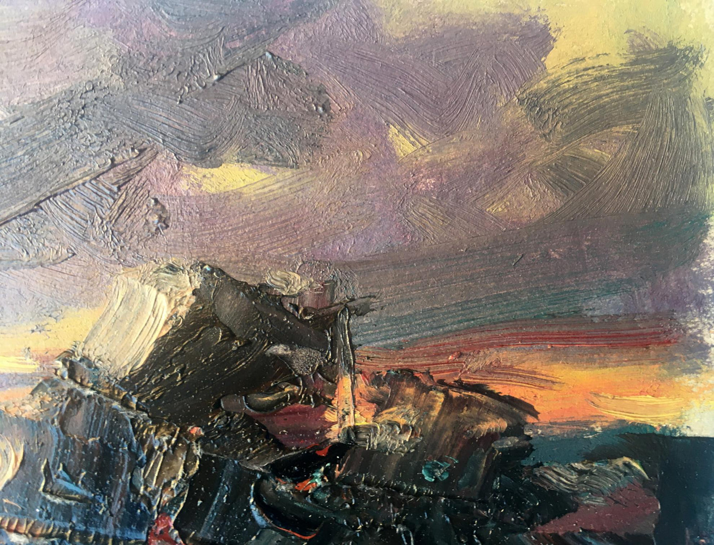 Oil painting Storm Sea