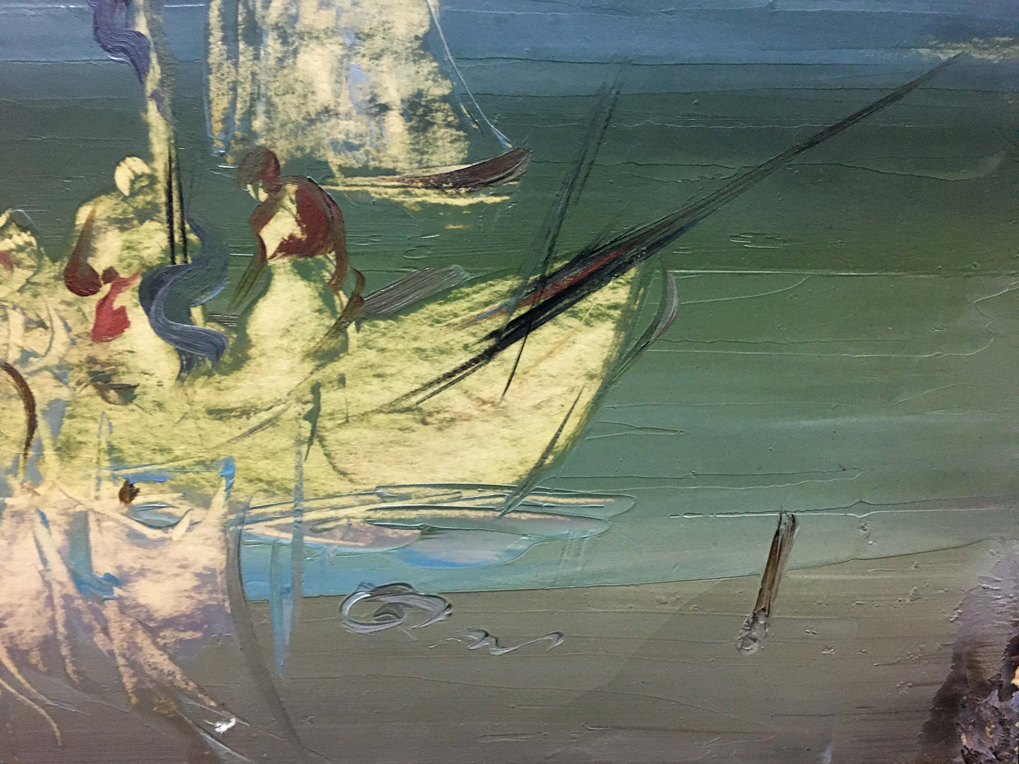 Oil painting Boats by the sea Zebek Vladimir Evgenievich